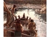 The risen Jesus by the lake of Galilee - by William Hole